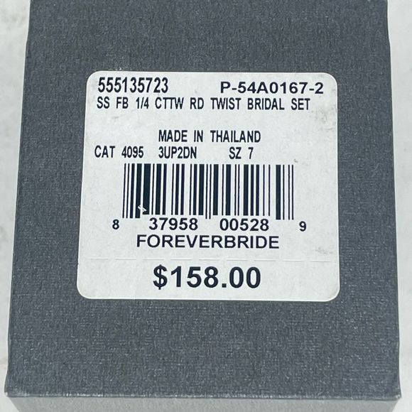 Sterling Silver Bridal Band 1/4 CTTW - Picture 4 of 15